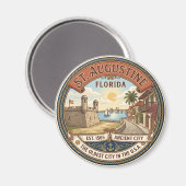 St. Augustine Florida Magnet (Vorderseite/Rückseite)