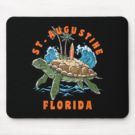 St Augustine Florida Meeresschildkröte Surf Strand Mousepad (Vorne)