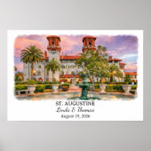 St. Augustine Florida Poster, Aquarell, Maßgeschne Poster (Vorne)