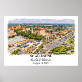 St. Augustine Florida Poster, Aquarell, Maßgeschne Poster (Vorne)