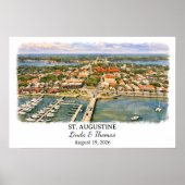 St. Augustine Florida Poster, Aquarell, Maßgeschne Poster (Vorne)