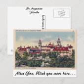 St. Augustine, Florida Postkarte (Vorne/Hinten)