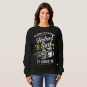 St Augustine Florida Retro Hotrod Surf Distressed  Sweatshirt (Vorne ganz)