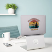 St Augustine Florida Retro Sunset Design Aufkleber (Laptop auf Schreibtisch)