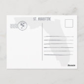 St. Augustine Florida Retro Sunset Souvenirs 60er Postkarte (Rückseite)