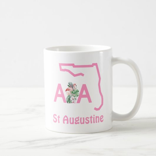 St Augustine Florida Route A1A Flamingos Kaffeetasse (Rechts)