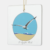 St. Augustine, Florida Sea Gull am Strand Keramikornament (Links)