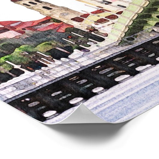 ST AUGUSTINE Florida Skyline Wedding Willkommen Poster (Ecke)