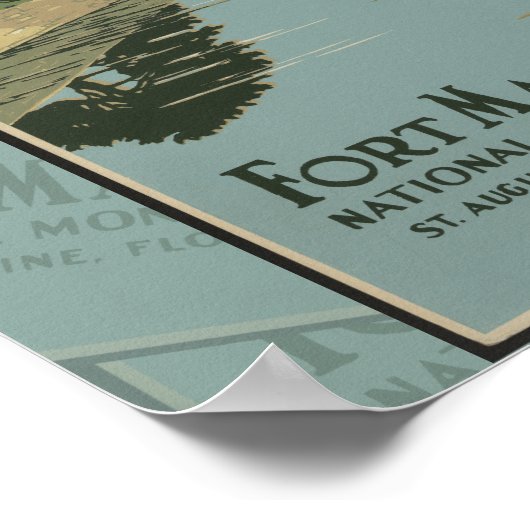 St. Augustine Florida Spanisches Fort Poster (Ecke)