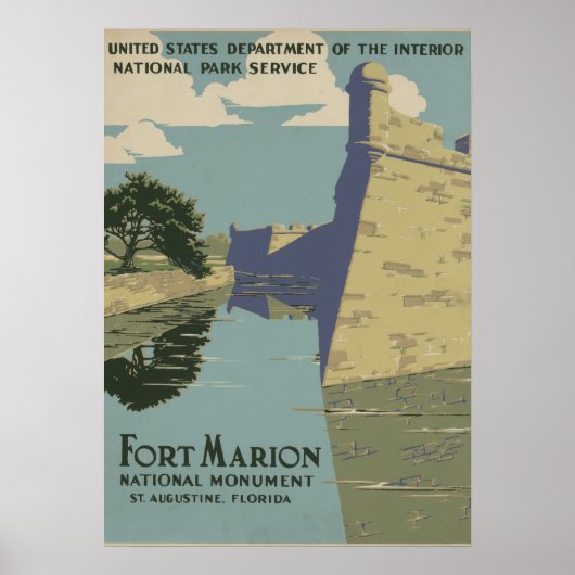 St. Augustine Florida Spanisches Fort Poster (Vorne)