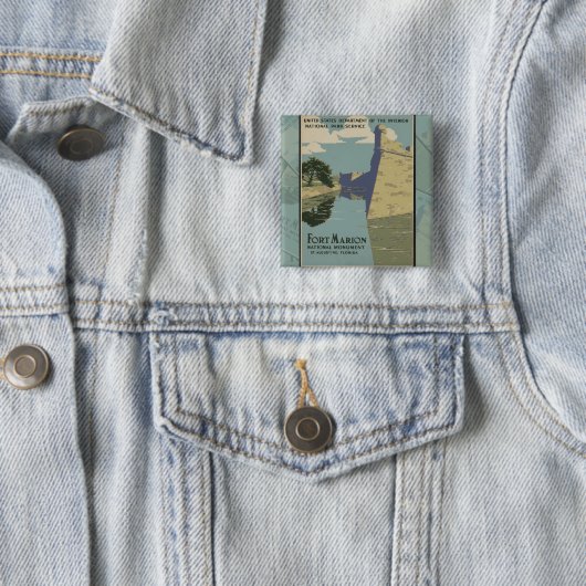 St. Augustine Florida Spanisches Fort Poster Button (Beispiel)