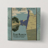 St. Augustine Florida Spanisches Fort Poster Button (Vorderseite)