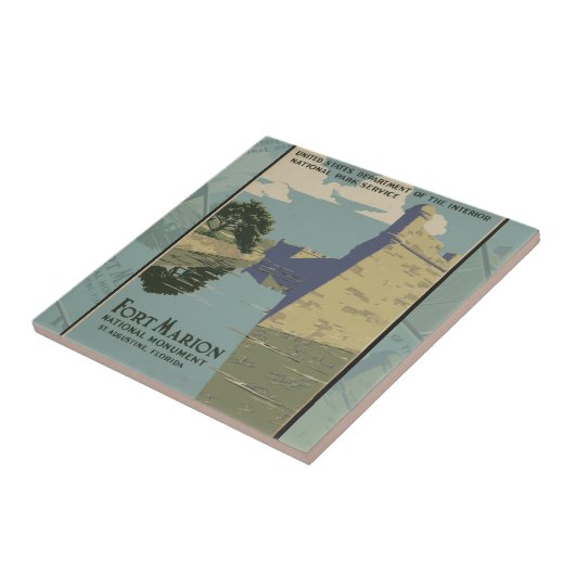 St. Augustine Florida Spanisches Fort Poster Fliese (Seite)