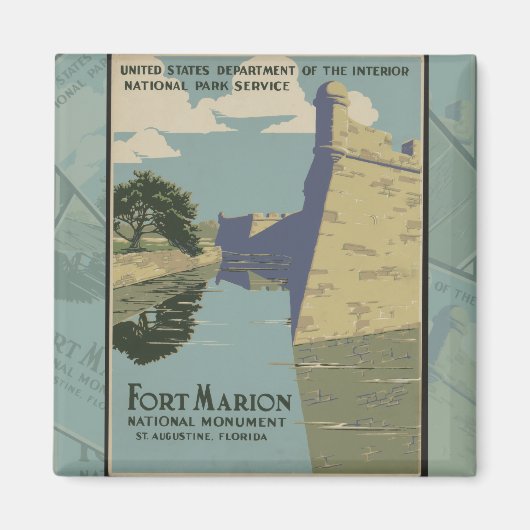 St. Augustine Florida Spanisches Fort Poster Magnet (Vorne)