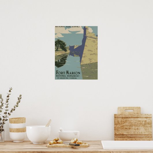 St. Augustine Florida Spanish Fort Marion Poster (Küche)