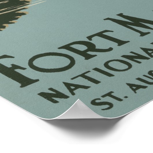 St. Augustine Florida Spanish Fort Marion Poster (Ecke)