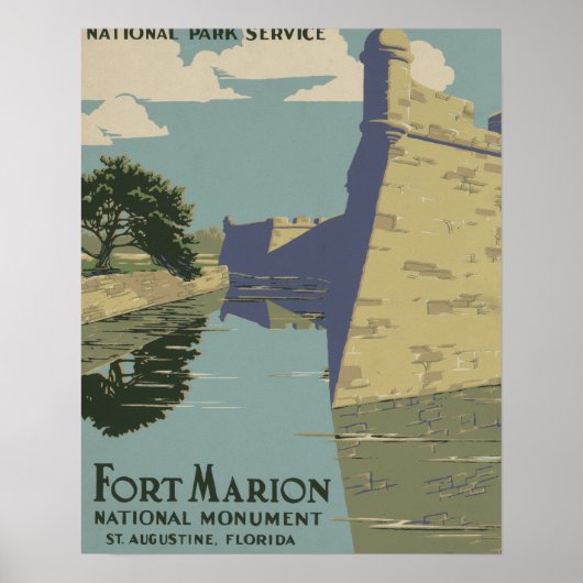 St. Augustine Florida Spanish Fort Marion Poster (Vorne)