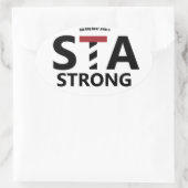 St. Augustine, Florida - STA STRONG Ovaler Aufkleber (Tasche)