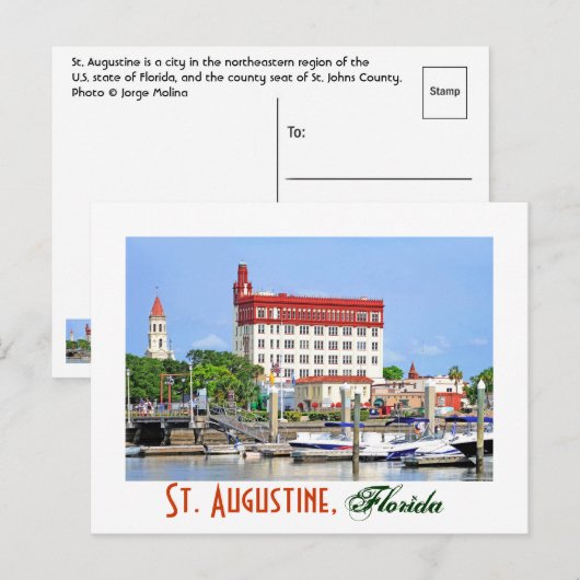 St. Augustine, Florida, USA Postkarte (Vorne/Hinten)