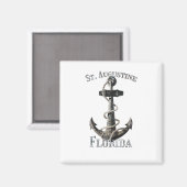 St. Augustine Florida Vacation Nautical Anchor Sai Magnet (Vorderseite/Rückseite)