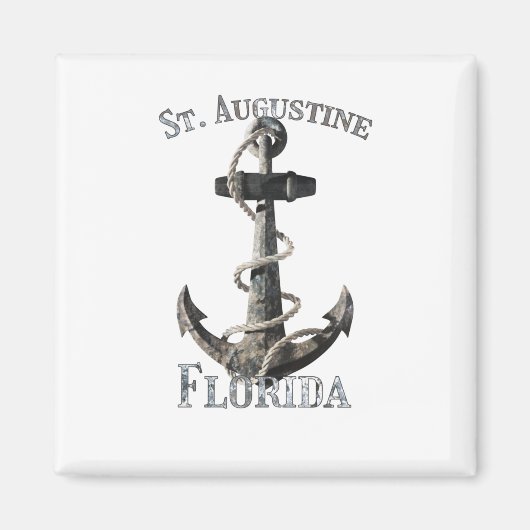 St. Augustine Florida Vacation Nautical Anchor Sai Magnet (Vorne)