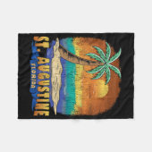 St. Augustine Florida Vintag Distressive Souvenir Fleecedecke (Vorderseite (Horizontal))