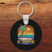 St. Augustine Florida Vintag Distressive Souvenir Schlüsselanhänger (Vorderseite)