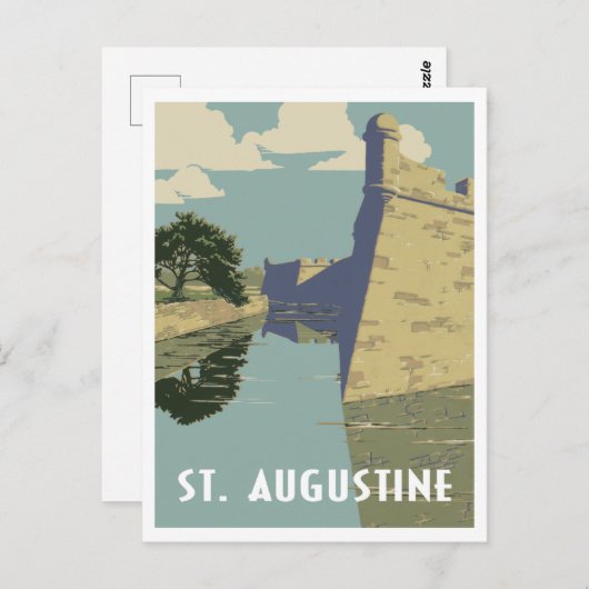 St. Augustine Florida Vintage Postkarte (Vorne/Hinten)
