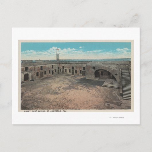 St. Augustine, Florida - Vogelauge von Ft. Mario Postkarte (Vorderseite)