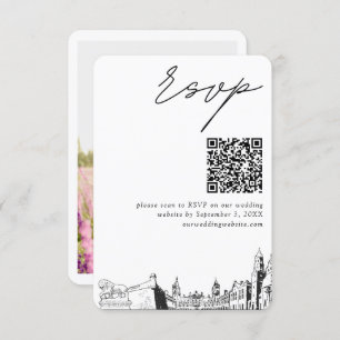 St Augustine Florida Wedding RSVP QR Code Small Begleitkarte