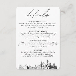 St. Augustine Hochzeit Kleine vertikale Details Begleitkarte