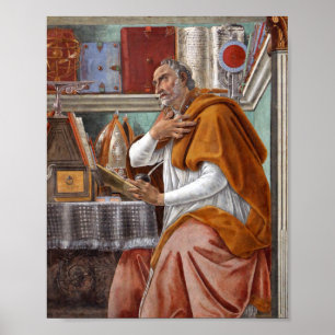 St. Augustine In His Cell 1480 By Sandro Botticell Poster