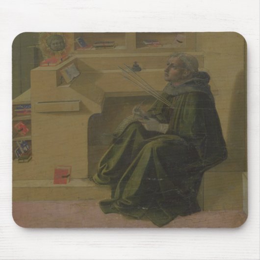 St Augustine in seiner Studie (Predella des Barbad Mousepad (Vorne)