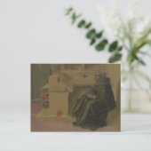 St. Augustine in seiner Studie (Predella of the Ba Postkarte (Stehend Vorderseite)