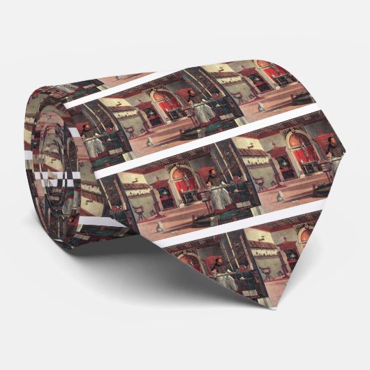 St. Augustine in Seiner Studie - Vittore Carpaccio Krawatte (Gerollt)