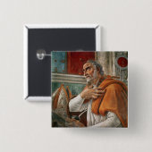 St Augustine in seiner Zelle, c.1480 Button (Vorne & Hinten)