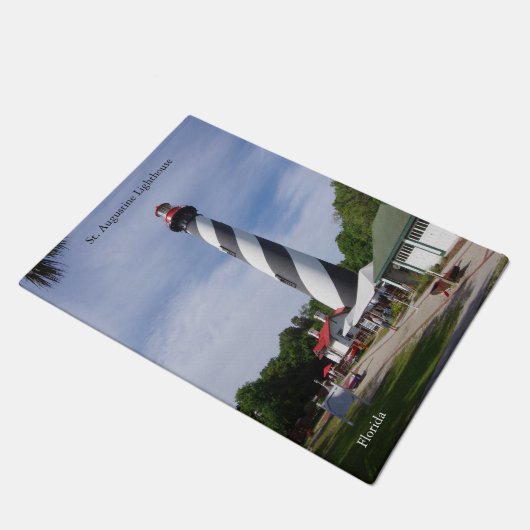 St. Augustine Leuchtturm Türmchen Fußmatte (Schrägansicht)