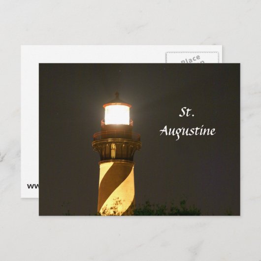 St Augustine Lighthouse am Abend Postkarte (Vorne/Hinten)