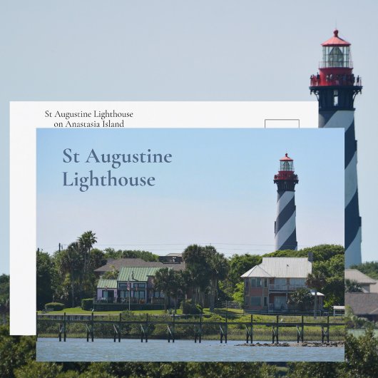 St Augustine Lighthouse Anastasia Island FLorida Postkarte