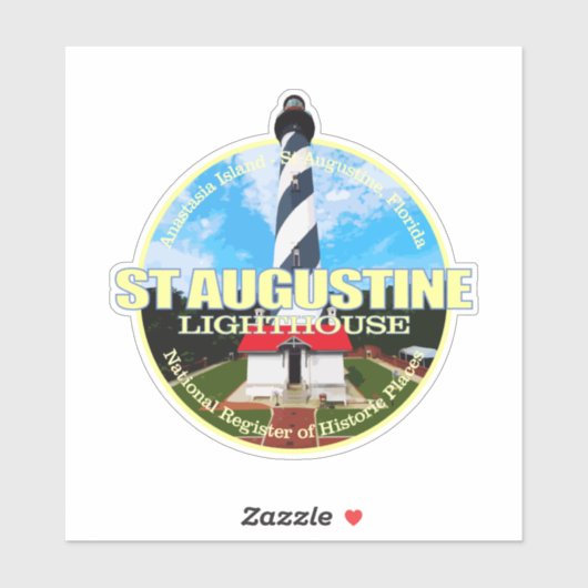 St Augustine Lighthouse Aufkleber (Blatt)