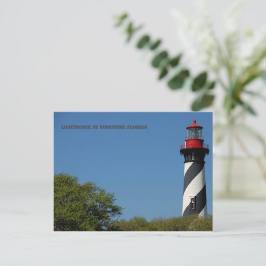 St Augustine Lighthouse Florida Postkarte (Stehend Vorderseite)