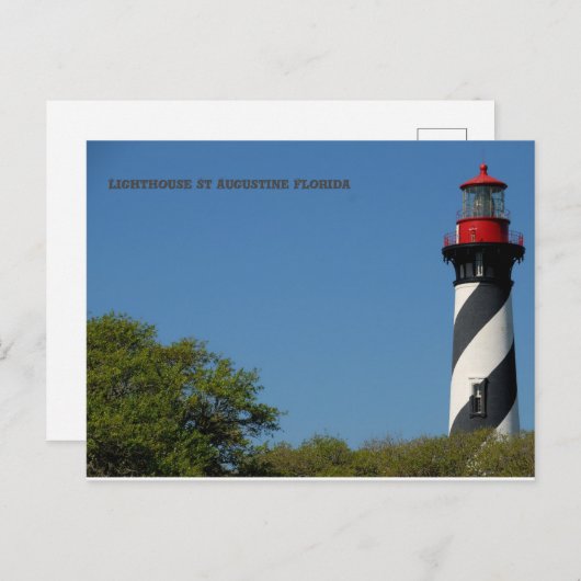 St Augustine Lighthouse Florida Postkarte (Vorne/Hinten)