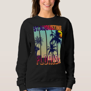 St. Augustine Retro Vintage Stil Palme Premium Sweatshirt
