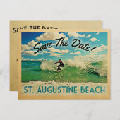 St Augustine Save the Date Florida Surfing Ankündigungspostkarte (Vorne/Hinten)