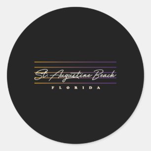 St Augustine Style Florida Runder Aufkleber