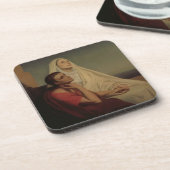 St Augustine und sein Mutter St. Monica, 1855 Getränkeuntersetzer (Linke Seite)