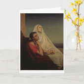St Augustine und sein Mutter St. Monica, 1855 Karte (Gelbe Blume)