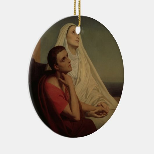 St Augustine und sein Mutter St. Monica, 1855 Keramik Ornament (Rechts)