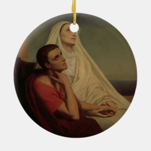 St Augustine und sein Mutter St. Monica, 1855 Keramik Ornament (Hinten)
