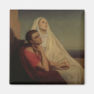 St Augustine und sein Mutter St. Monica, 1855 Magnet